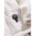 Mens Patchwork Design Pocket Zipper Shearling Long Sleeve Jacket