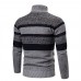 Mens Winter Knitted Cardigan Stand Collar Coat Sweater Knitwear Thick Jacket Cardigan Outwear