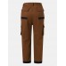 Men Colorblock Multi Pocket Ankle Length Soft Breathable Cargo Pants