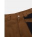 Men Colorblock Multi Pocket Ankle Length Soft Breathable Cargo Pants