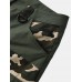 Men Outdoor Camouflage Patchwork Zip Tiered Designed Multi Pocket Utility Overalls