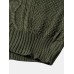 Mens Warm Solid Color High Neck Knitted Sweaters